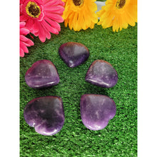 Load image into Gallery viewer, Natural Lepidolite Stone Healing Heart Crystal Gemstone Palm Stone Large Heart Reiki Energy Infused Healing Crystals - sevenzings
