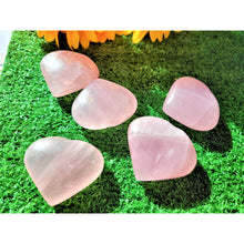 Load image into Gallery viewer, Natural Rose Quartz Crystal Puffy Large Heart Crystal Stone Quartz Healing Love Crystal Gemstone Palm Stone Cluster Love Stone Sevenzings
