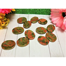 Load image into Gallery viewer, Worry Stone Palm Stone Thumb Stone Unakite Reiki Energy Booster Healing Crystals Pocket Stone Calming/Self-Assurance Stone Sevenzings

