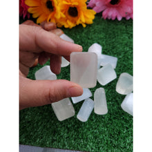 Load image into Gallery viewer, Selenite Crystal Tumbled Stones Tumbled Gemstone Healing Crystals Chakra Balancing Energy Booster Healing Tumbled Meditation Stone Sevenzings 
