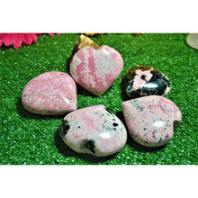 Load image into Gallery viewer, Large Heart Crystal Stone Natural Rhodochrosite Crystal Puffy Hearts Healing Love Crystal Gemstone Palm Stone Cluster Love Stone Sevenzings
