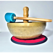 Load image into Gallery viewer, 9&quot; Buddha Etched Singing Bowl - Note C
