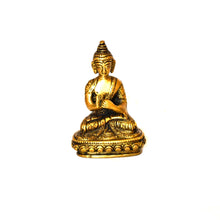 Load image into Gallery viewer, Brass Buddha Statue Small Protection Pose - Buddha Figurine Buddha Idol Sculpture - sevenzings
