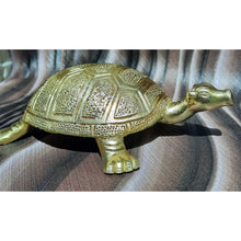 Load image into Gallery viewer, FAST SHIPPING Brass Tortoise Statue feng shui Vastu - Turtle Figurine Sculpture Home Decor Work Space Decor - sevenzings
