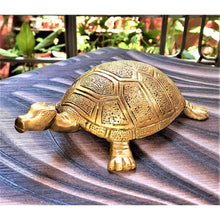 Load image into Gallery viewer, FAST SHIPPING Brass Tortoise Statue feng shui Vastu - Turtle Figurine Sculpture Home Decor Work Space Decor - sevenzings
