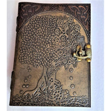 Load image into Gallery viewer, FAST SHIPPING Leather Journal Tree of Life Notebook- Handmade Journaling Diary - Perfect Gift Travel Diary Journals Junk Journal - sevenzings
