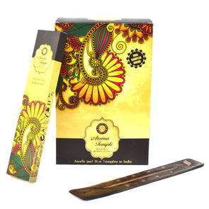 Aroma Temple Incense - Pack of 12 - 15 gm each (Total 180 Hand Rolled Meditation Incense Sticks) - sevenzings