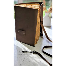 Load image into Gallery viewer, Leather Key Journal Book- Handcrafted Meditation Yoga Reiki Diary - sevenzings
