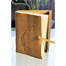Load image into Gallery viewer, Leather Leaf Journal Book- Handcrafted Meditation Yoga Reiki Diary - sevenzings
