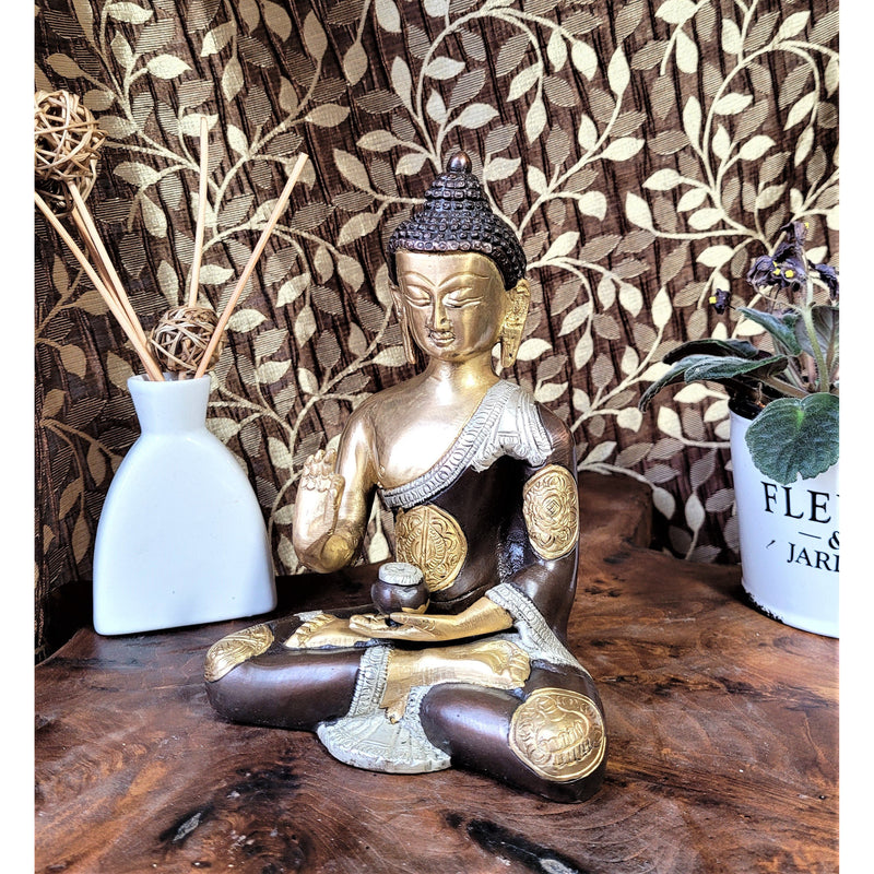 Buddha Statue Figurine Meditation Home Decor - 7" Buddha Sculpture - sevenzings