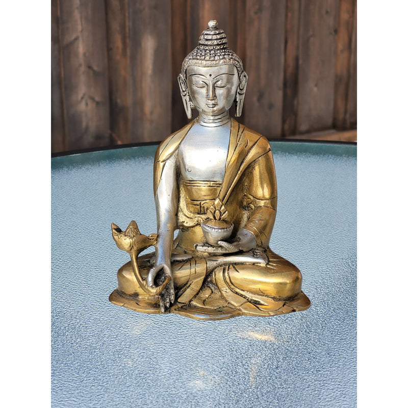 Buddha Statue Medicine Pose - 6" Buddha Figurine Idol Sculpture - sevenzings