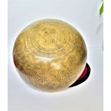 Load image into Gallery viewer, 9&quot; Buddha Etched Singing Bowl - Note C