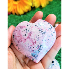 Load image into Gallery viewer, Large Heart Crystal Stone Natural Rhodochrosite Crystal Puffy Hearts Healing Love Crystal Gemstone Palm Stone Cluster Love Stone Sevenzings