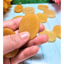Load image into Gallery viewer, Worry Stone Palm Stone Thumb Stone Yellow Aventurine Reiki Energy Booster Healing Crystals Pocket Stone Calming/Self-Assurance Stone Sevenzings 
