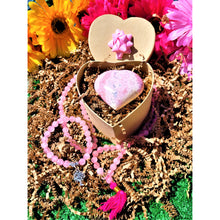 Load image into Gallery viewer, Heart Crystal Stone Natural Rhodochrosite Puffy Hearts Healing Love Crystal Gemstone Palm Stone Rose Quartz Necklace Sevenzings