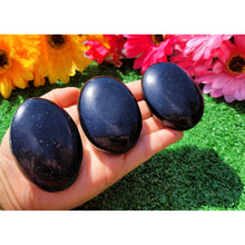 Load image into Gallery viewer, Crystal Palm Stone Black Obsidian Pocket Stone Power Stone Energy Booster Healing Crystals Worry Stone Prot ection Stone Sevenzings
