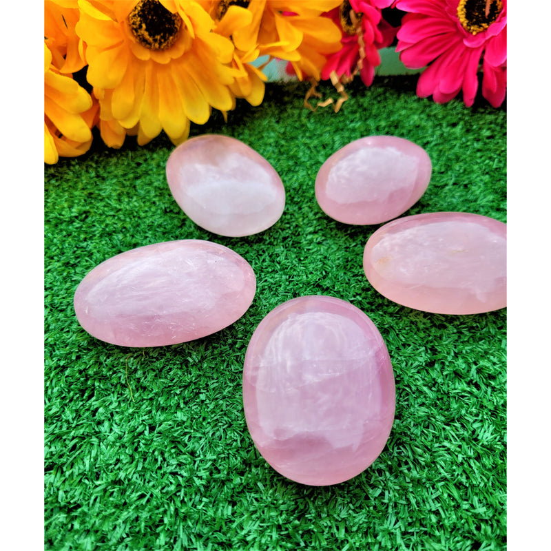 Crystal Palm Stone Rose Quartz Pocket Stone Power Stone Energy Booster Healing Crystals Worry Stone Protection Stone Sevenzings