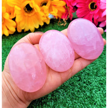 Load image into Gallery viewer, Crystal Palm Stone Rose Quartz Pocket Stone Power Stone Energy Booster Healing Crystals Worry Stone Protection Stone Sevenzings
