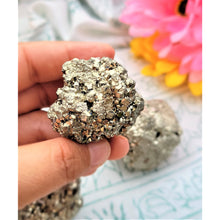 Load image into Gallery viewer, Pyrite Clusters Palm Stone Crystals Pocket Stone Protection Crystals for Prosperity Success Wealth Pyrite Raw Crystals - sevenzings