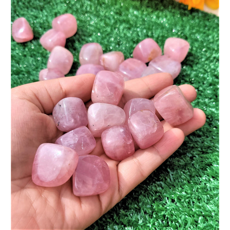 Rose Quartz Crystal Tumbled Stones Tumbled Gemstone Healing Crystals Chakra Balancing Tumbled Meditation Stone Sevenzings 