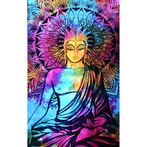 Buddha Meditation Tie Dye Wall Hanging Art Tapestry - Home Decor Mindfulness - sevenzings