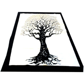 Tree of Life Wall Hanging Art Tapestry - 100% Cotton Home Decor - sevenzings