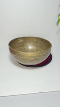 Load and play video in Gallery viewer, 9&quot; Tree of Life Etched Singing Bowl