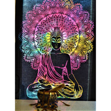 Load image into Gallery viewer, Buddha Meditation Tie Dye Wall Art Hanging Tapestry - Home Decor Mindfulness Yoga Reiki Decor Spiritual Finding - sevenzings
