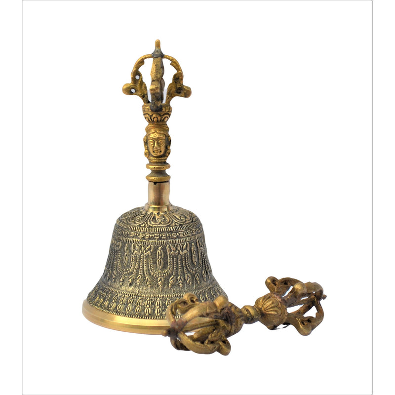 Tibetan Bell Dorje - Meditation Yoga Reiki Chakra Sound Bowl Healing Prayer Bells - Home Decor - sevenzings