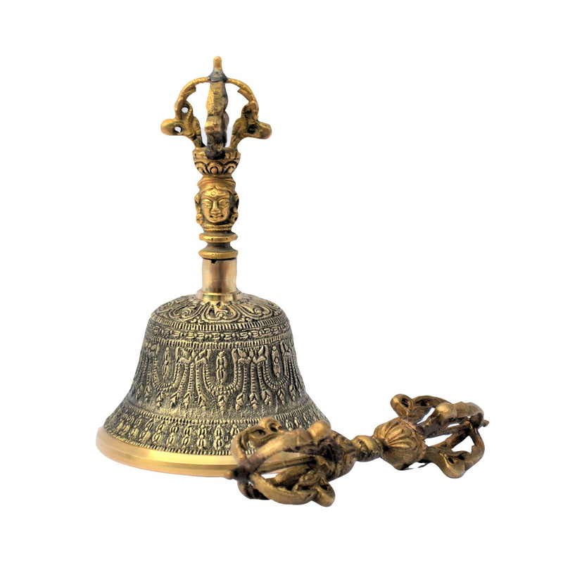 Tibetan Bell Dorje - Meditation Yoga Reiki Chakra Sound Bowl Healing Prayer Bells - Home Decor - sevenzings