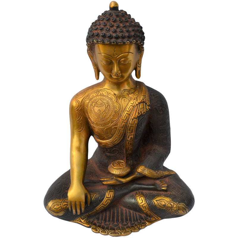 Buddha Statue Earth Touching Pose - Buddha Figurine Idol Sculpture - sevenzings