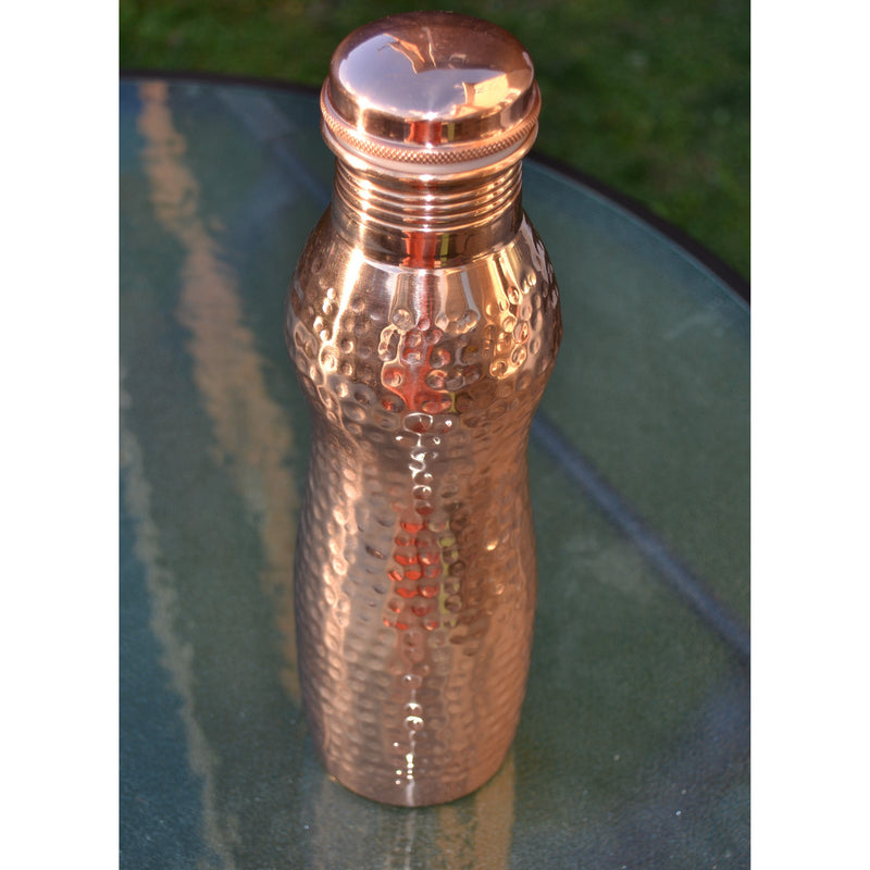 Handcrafted Authentic Beautiful Copper Bottle - Healthy Living Gift - sevenzings