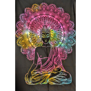 Buddha Meditation Tie Dye Wall Art Hanging Tapestry - Home Decor Mindfulness Yoga Reiki Decor Spiritual Finding - sevenzings