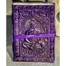 Load image into Gallery viewer, Leather Buddha Journal- Handcrafted Meditation Yoga Healing Diary - sevenzings