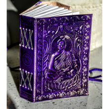Load image into Gallery viewer, Leather Buddha Journal- Handcrafted Meditation Yoga Healing Diary - sevenzings