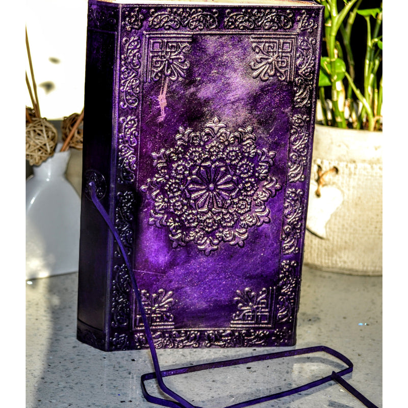 Leather Buddha Journal- Handcrafted Meditation Yoga Healing Diary - sevenzings