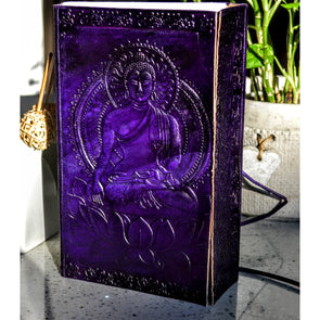 Leather Buddha Journal- Handcrafted Meditation Yoga Healing Diary - sevenzings