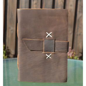 Antique Leather Journal Book- Handcrafted Meditation Yoga Mindfulness Reiki Diary - sevenzings