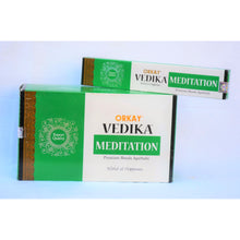 Load image into Gallery viewer, Orkay VediKa Natural Meditation Incense - Pack of 12 - 15 gm each (Total 180 meditation Incense sticks) - sevenzings