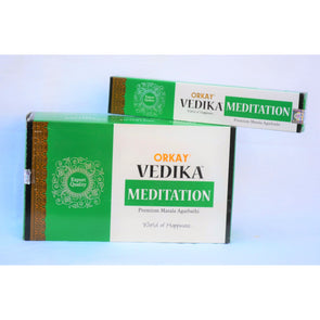 Orkay VediKa Natural Meditation Incense - Pack of 12 - 15 gm each (Total 180 meditation Incense sticks) - sevenzings