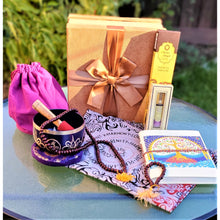Load image into Gallery viewer, Crown Chakra Meditation Gift Set/Box - Singing Bowl Chakra Kit - sevenzings
