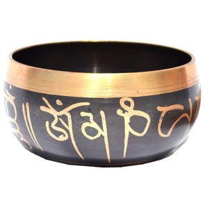 SUPER <<SALE>> Black Tibetan Singing Bowl Set Mantra Sound Bowl Meditation Buddha Yoga Reiki Mindfulness Heal Sound Therapy Bowl - sevenzings