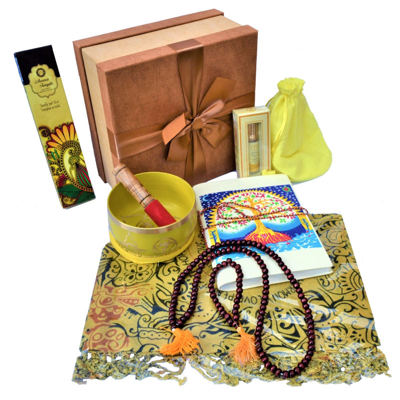 Gift Box for Women Solar Plexus Chakra Perfect Wellness Gift Set - Meditation Mindfulness Yoga Chakra Healing - Perfect Care Package - sevenzings