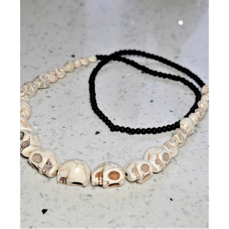 FAST SHIPPING Halloween Jewelry Skull Mala Necklace - Kali Skull Bead Mala Personalized Gifts - Halloween Accessories - sevenzings