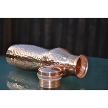 Load image into Gallery viewer, FAST SHIPPING Handy Copper Bottle - Ayurvedic Healthy Living Wellness Gift- Self Love Fitness Yoga - sevenzings
