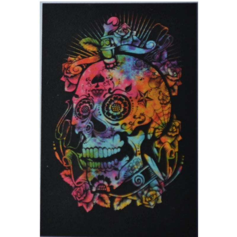 FAST SHIPPING Wall Art Skull Tapestry Wall Hanging Wall Art Home Decor - 100% Cotton Tie Dye Skull Decor - Perfect Gift for skull lovers - sevenzings