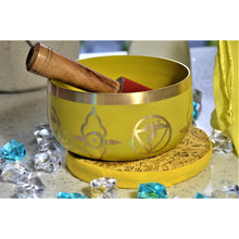 Load image into Gallery viewer, Solar Plexus Chakra (Manipura) Meditation Singing Bowl- Chakra Healing Balance Yoga Reiki Mindfulness Sound Bowl- Home Decor Energy balance - sevenzings