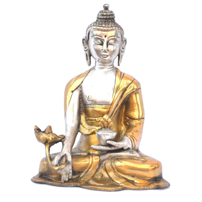 Meditation Buddha Statue Medicine Pose Mindfulness - 6" Buddha Figurine Idol Sculpture Calm Peaceful Home Decor Yoga Mindfulness Work Decor - sevenzings
