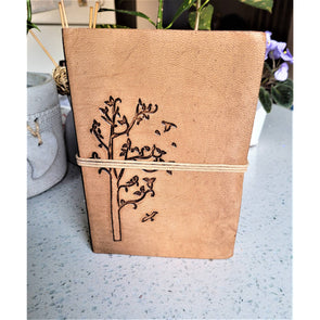 Everyday Leather Journal Tree of Life Diary - Handcrafted Meditation Yoga Reiki Notebook - sevenzings