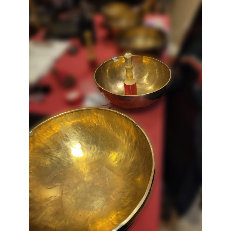 FAST SHIPPING Large 18" Tibetan Singing Bowl Healing Meditation, Chakra Balance Healing Sound Therapy Sound Bowl - sevenzings